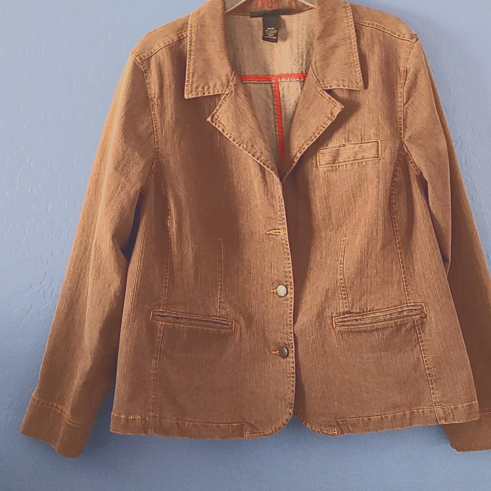 Women's brown denim jacket